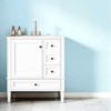 Mshliw 30 Inch Bathroom Vanity with Ceramic Sink, Solid Wood Frame Bathroom Cabinet with 3 Drawers and Soft-Close Doors - 4 of 4