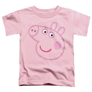 Toddler Boys' Peppa Pig Pink Out Peppa Pig Face T-Shirt - 1 of 4