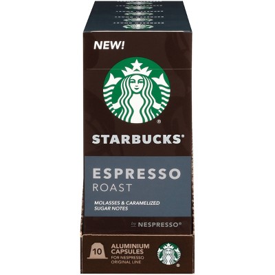 Starbucks by Nespresso Original Line Pods Dark Roast Coffee Espresso Roast - 10ct