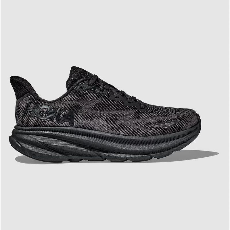 Hoka Clifton 9 Running Shoes for Women, Black/Black Size 6