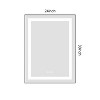 PAGED LED Bathroom Mirror with Front and Backlight, Wall Mounted Vanity Mirror with Aluminum Frame, Anti-Fog, Memory, 3 Colors - 2 of 4