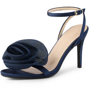 Perphy Women's Floral Rose Stiletto Heel Sandals - 1 of 3