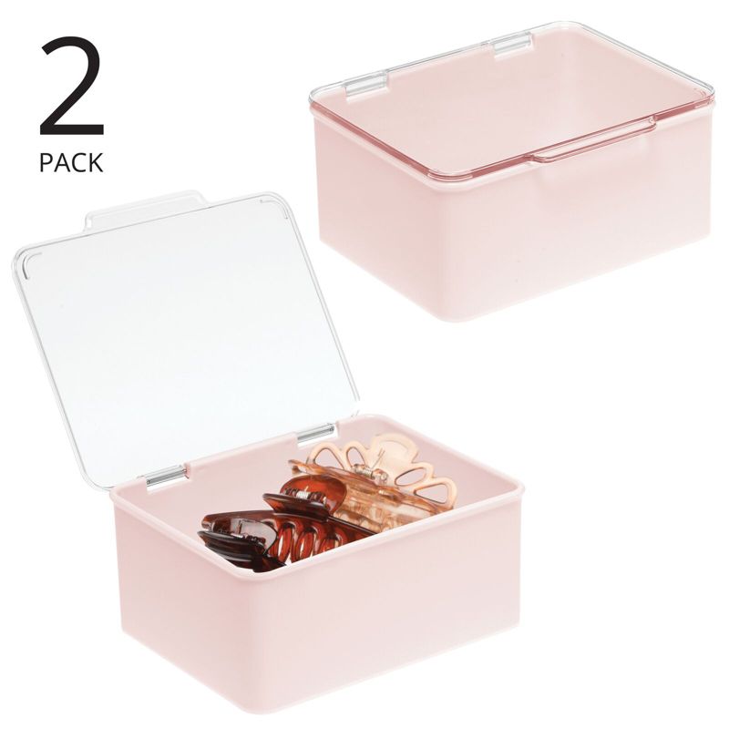 mDesign Plastic Cosmetic Vanity Storage Organizer Box, 2 of 9
