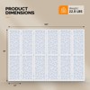 VINGLI 6 Panel Room Divider, Non-Woven Fabric Privacy Screen, Indoor Partition Wall Dividers, Freestanding Space Separator with Unique Pattern (White) - 3 of 4