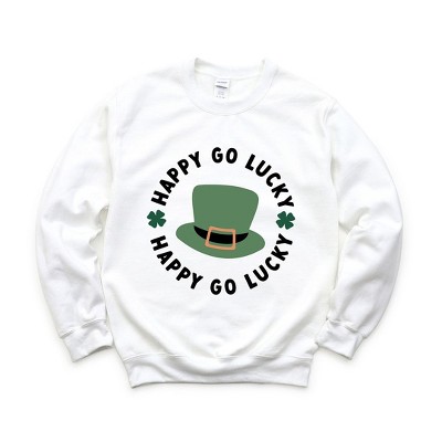 Simply Sage Market Women's Graphic Sweatshirt Happy Go Lucky Hat