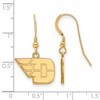 Black Bow Jewelry 14k Yellow Gold Plated Sterling Silver Dayton Flyers NCAA Dangle Earrings - 2 of 3