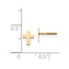 Black Bow Jewelry Children's 14k Yellow Gold Tiny 5mm Polished Cross Screw Back Earrings - 4 of 4