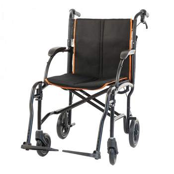 Feather Mobility Wheelchair - Lightweight Transport Chair, 300 lbs. Capacity, 1 Count