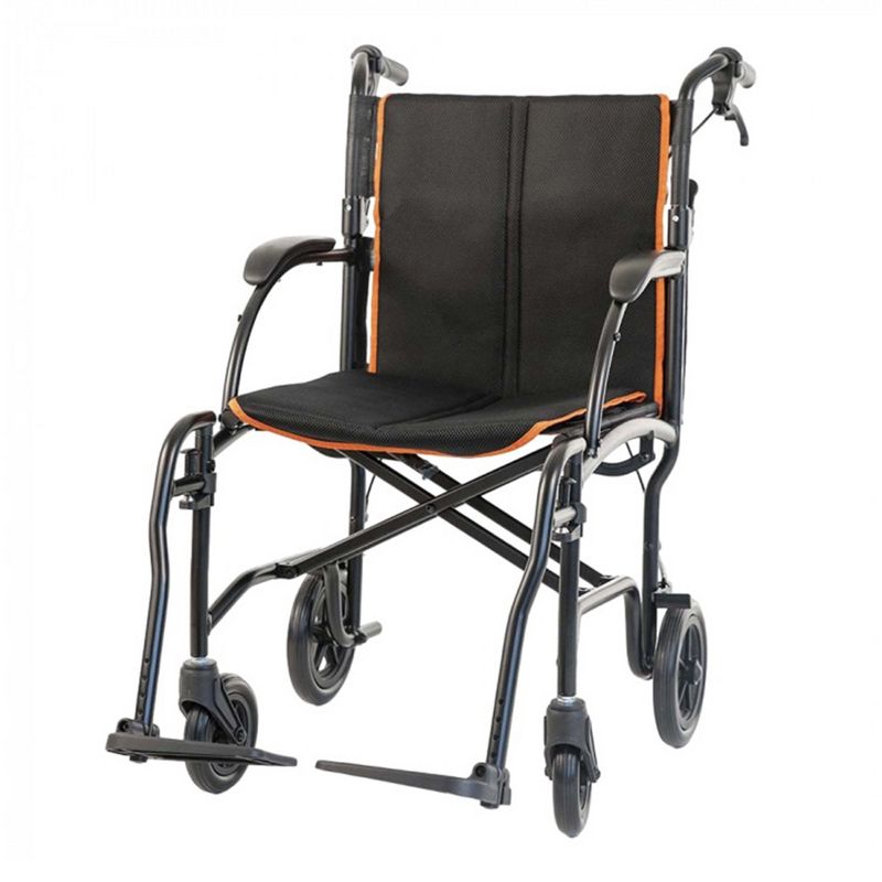 Feather Mobility Wheelchair - Lightweight Transport Chair, 300 lbs. Capacity, 1 Count, 1 of 6