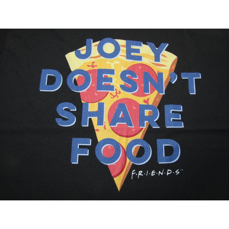 Bioworld Friends TV Joey Doesn't Share Food Black T-shirt Toddler Boy to Youth Boy, 2 of 3