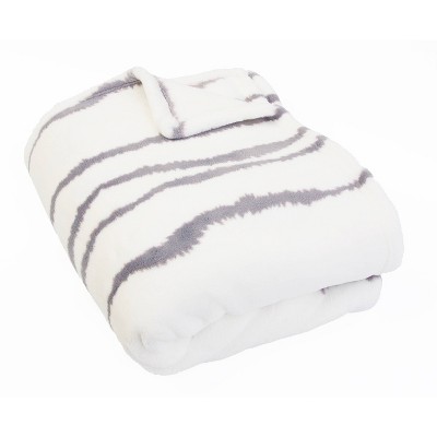 50"x70" Fincher Printed Loft Fleece Decorative Throw Slate Blue - Decor Therapy