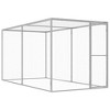 vidaXL Cat Cage - Outdoor Galvanized Steel Enclosure - Silver - 9.8x4.9x4.9 ft - Weather Resistant with Lockable Door - 2 of 4