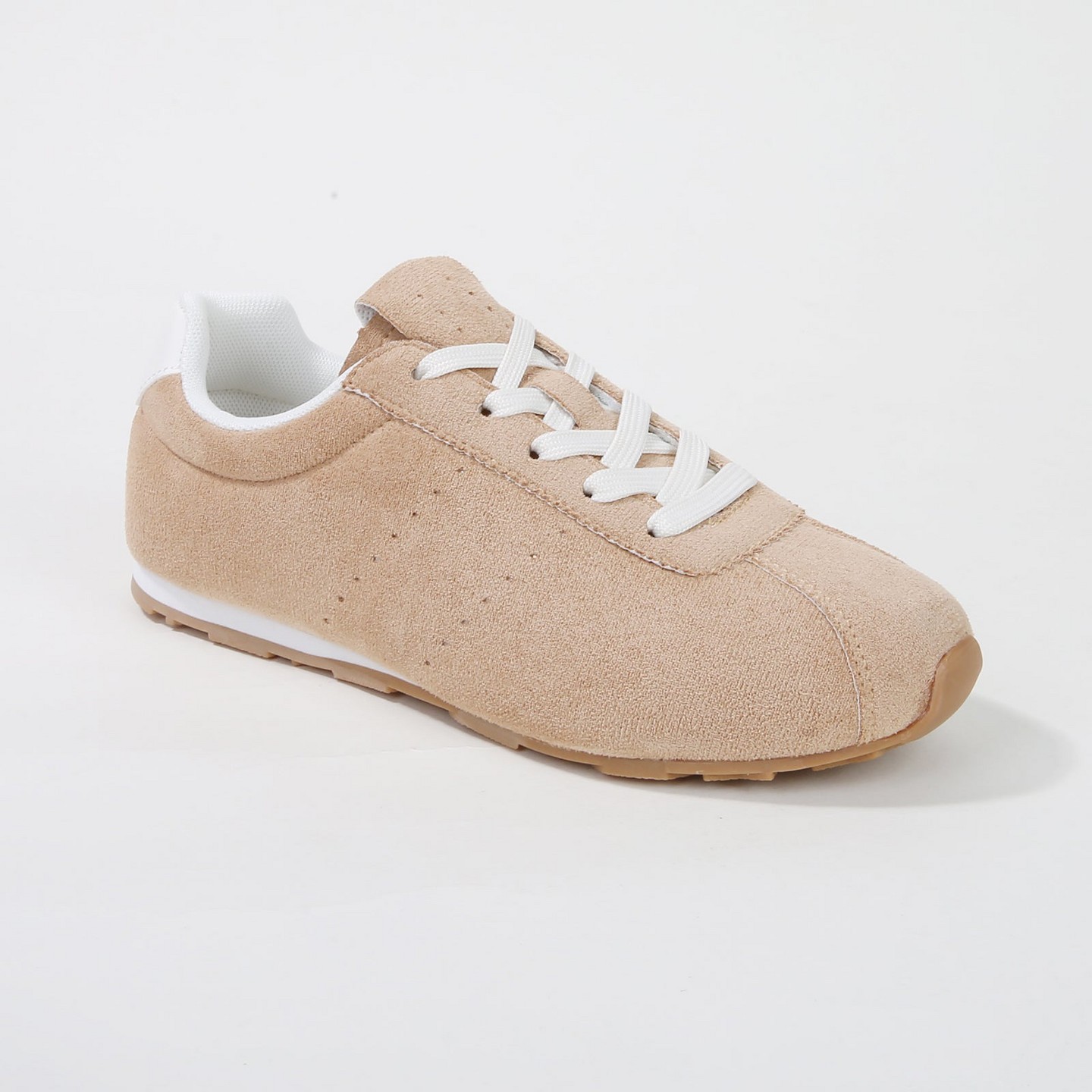Женские кроссовки BERNESS Diane Street Edit Suede Low-Top Sneakers Pink, цвет: Бежевый — фото 6