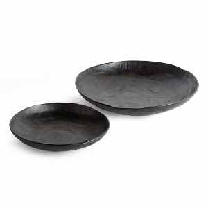 Plum & Post Ashwin Decorative Bowls, Set of 2 - Black, Cast Aluminum - 1 of 4