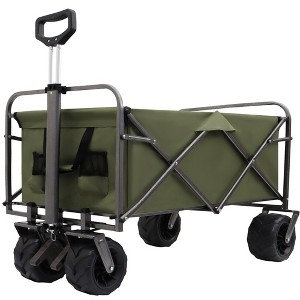 Grungis Outdoor Portable Wagon Cart,Shopping Cart with Wheels,Utility Cart for Camping,Shopping - 1 of 4
