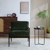 PAGED Minimalist Accent Chair with Cushions Contemporary Reading Chair with Metal Frame and Wooden Armrest Design for Living Room, Bedroom - 2 of 4