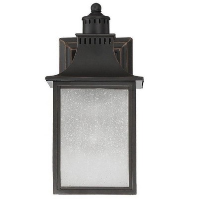 Monte Grande Bronze Outdoor Lantern with Seeded Glass