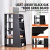 VEVOR 5-Tier AV Media Stand,Wooden Audio-Video Media Stand for DVD Players/Cable Boxes/Games Consoles, Height-Adjustable Media Storage Cabinet, Black - 4 of 4