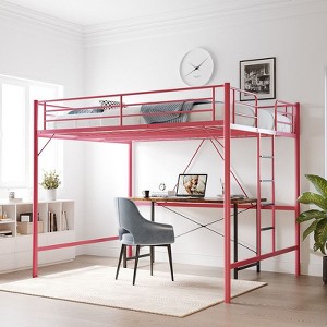 Karl Home Loft Bed Twin Full Queen Size with Flat Rungs for Adults, Kids and Young Teens, No Box Spring Required - 1 of 4
