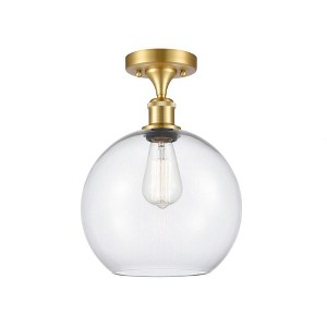 Athens - 1 Light Semi-Flush Mount In Industrial Style-15 Inches Tall and 10 Inches Wide - 1 of 1