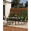 Set of 4 Outdoor Stackable Patio Chairs - High-Back Metal Frame with Durable Textilene Fabric - Perfect for Lawn, Backyard, Deck, and Garden - 4 of 4