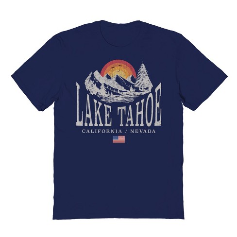 Rerun Island Men's Tahoe California Short Sleeve Graphic Cotton T-shirt ...