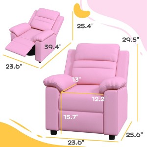 Vynxaria Kids Recliner Chair, Toddler Leather Sofa Lounge Chair - 1 of 4