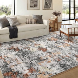 Modern Abstract Area Rugs Washable , Soft Large Bedroom Rug - 1 of 4