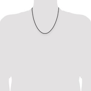 Chisel Stainless Steel Polished Black IP-plated 1.5mm 20" Square Wheat Chain Necklace - 1 of 4