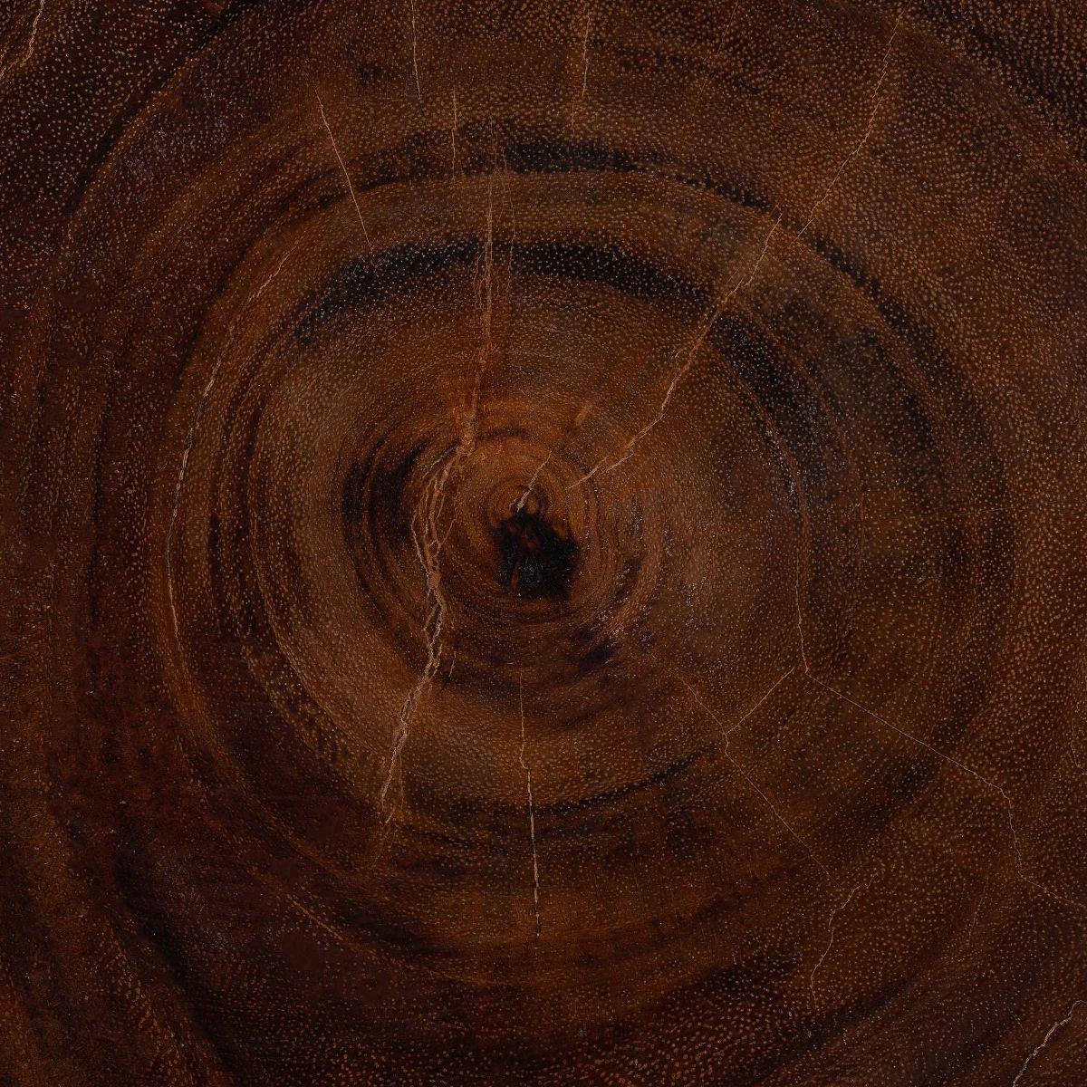 bali & pari Fuchsia HandCarved Suar Wood Side Table Natural Brown - thumbnail 4