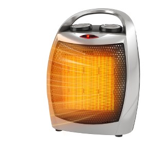 Portable Electric Space Heater - 1500W/750W Thermostat, 2-in-1 Fast Heating Ceramic Desk Heater & Fan, Safe Quiet <45 dB - 1 of 4