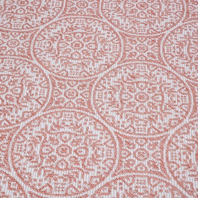 Terra Floral Circle Design 5' x 7' Easy-Care Outdoor Rug