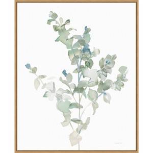 23" x 28" Eucalyptus II Cool by Danhui Nai Framed Canvas Wall Art Print - Amanti Art: Modern Lithograph, Polystyrene Frame - 1 of 4