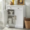 Lifestorey Monza Faux Marble Top with 1 Drawer 2 Doors Cabinet White: Faux Marble Top, Brass Tone Handles, Adjustable Shelf - 4 of 4