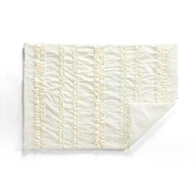 Image of Lush Décor Crib Bedding Set Belle Embellished Soft Baby/Toddler - Ivory - 3pc