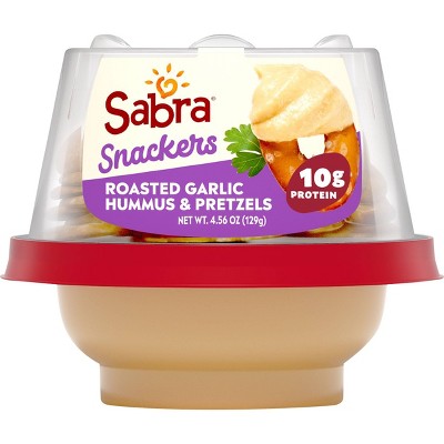 Sabra Roasted Garlic Hummus With Pretzels Snacker - 4.56oz