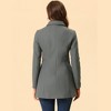INSPIRE CHIC Women's Christmas Peter Pan Collar Double Breasted Long Trench Winter Pea Coat - 4 of 4