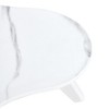 Vynxaria Modern Cloud-Shaped Coffee Table - White Imitation Marble Top & Solid Wood Legs - 2 of 4