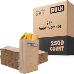 Stock Your Home Kraft Small Brown Paper Bags (2500 Pack) : Target