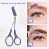Unique Bargains Portable Stainless Steel Eyebrow Trimmer Scissors with Comb 1 Pc - 4 of 4