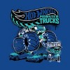 Boys' Hot Wheels Monster Truck Short Sleeve Graphic T-Shirt - Blue - 3 of 3