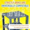 Strictly Briks Classic Stackable Baseplates, Building Bricks For Towers, Charcoal Gray, 4 Base Plates & 30 Stackers, 6x6 Inches - 4 of 4