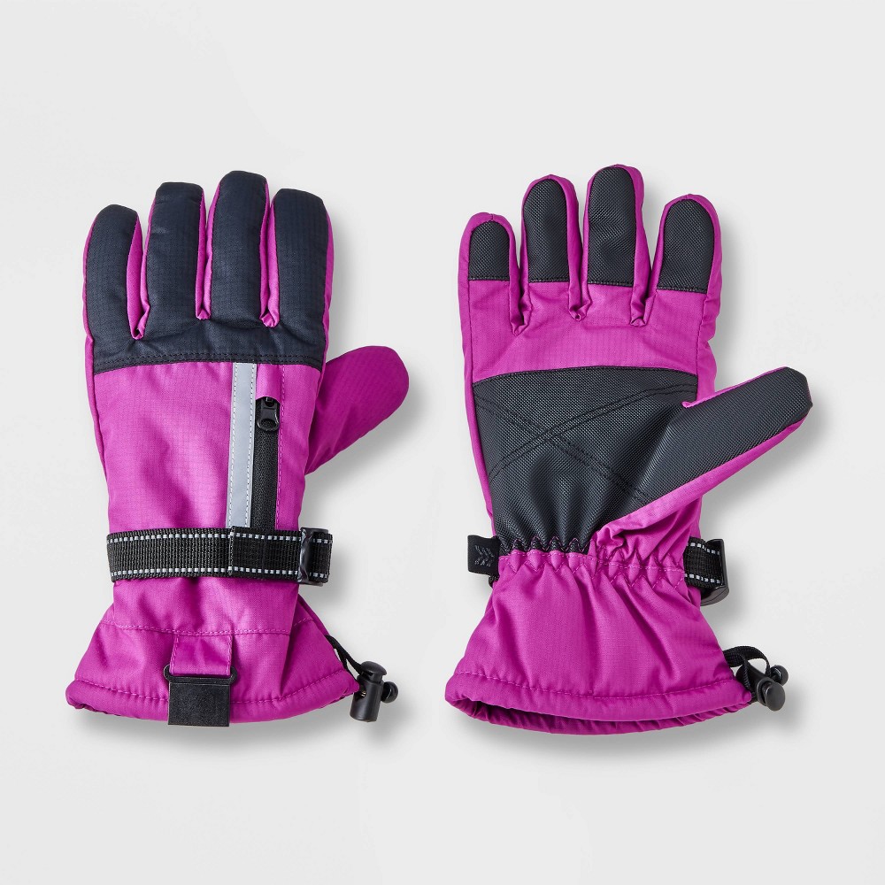 Kids' Premium Ski Glove - All In Motion™ Black/Violet 8-14