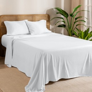 Bare Home Organic Cotton Jersey Sheet Set - 1 of 4