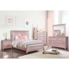 ORRD Contemporary Chest of Drawers with Mirror Trim & Rose Gold Finish, 1pc Bedroom Dresser with Bun Feet and Felt Lined Drawers - 3 of 4
