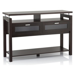 Ambrose Console Table Espresso - HOMES: Inside + Out: Modern Sofa, Foyer & Entrance Furniture with Storage - 1 of 4
