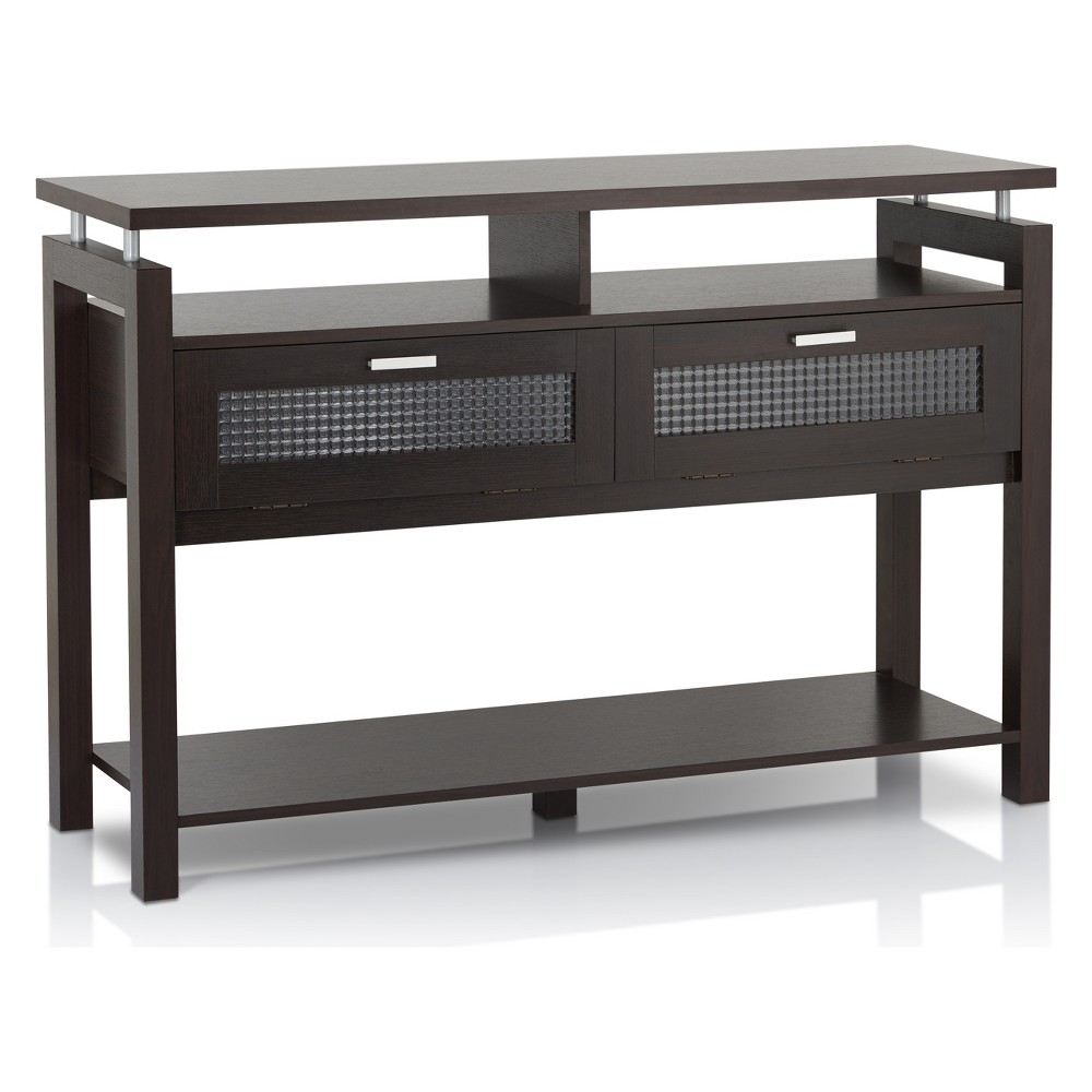 Photos - Coffee Table Ambrose Console Table Espresso - HOMES: Inside + Out: Modern Sofa, Foyer & Entrance Furniture with Storage