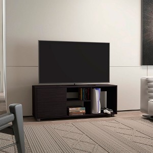 51.2" FSC Certified Engineered Wood TV Stand with 1 Door and 4 Shelves for Living Room and Bedroom - 1 of 4