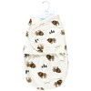 Hudson Baby Infant Boy Plush Faux Fur Swaddle Wrap, Wild Buffalo, 0-3 Months - 2 of 2