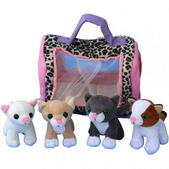 KOVOT Plush Pet Kittens with Interactive Meowing Sounds and Kitty Cat Carrier